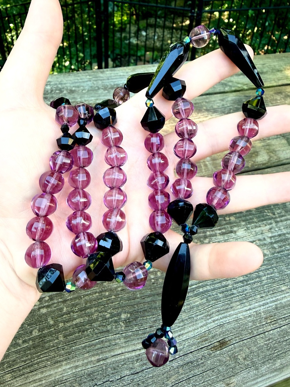 Amethyst Czech Glass Necklace